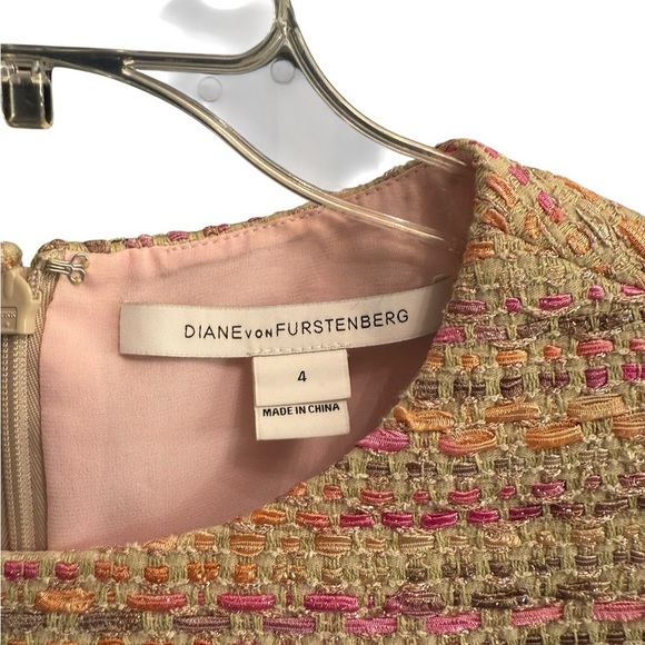 Diane Von Furstenberg Pastel Tweed Mini Dress - Picture 3 of 4